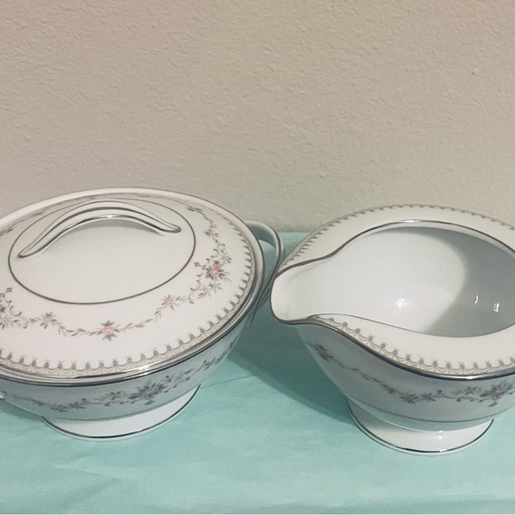 Vintage Noritake Japan Sugar Bowl and Creamer Fairmont EUC - Picture 10 of 10